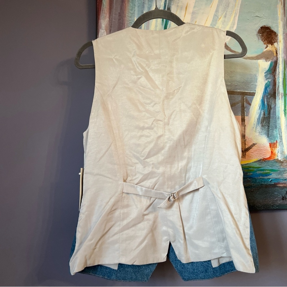 Citizens of Humanity Jasmin Long Vest Normandie Blue MSRP $298 NWT - Picture 6 of 14